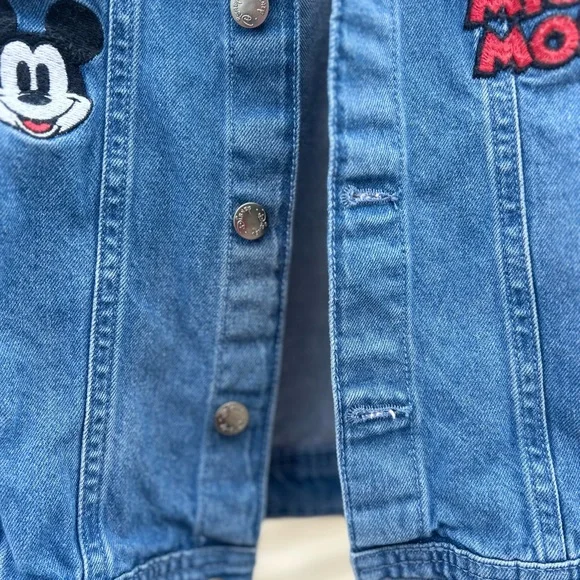 Disney Blue Denim Jacket with Mickey Mouse Embroidery - Picture 8 of 8